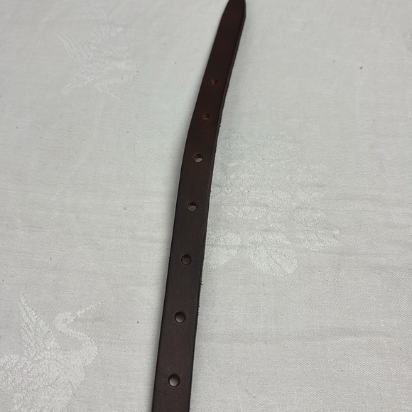NEW J. Crew Brown Leather Skinny Belt - Picture 4 of 6
